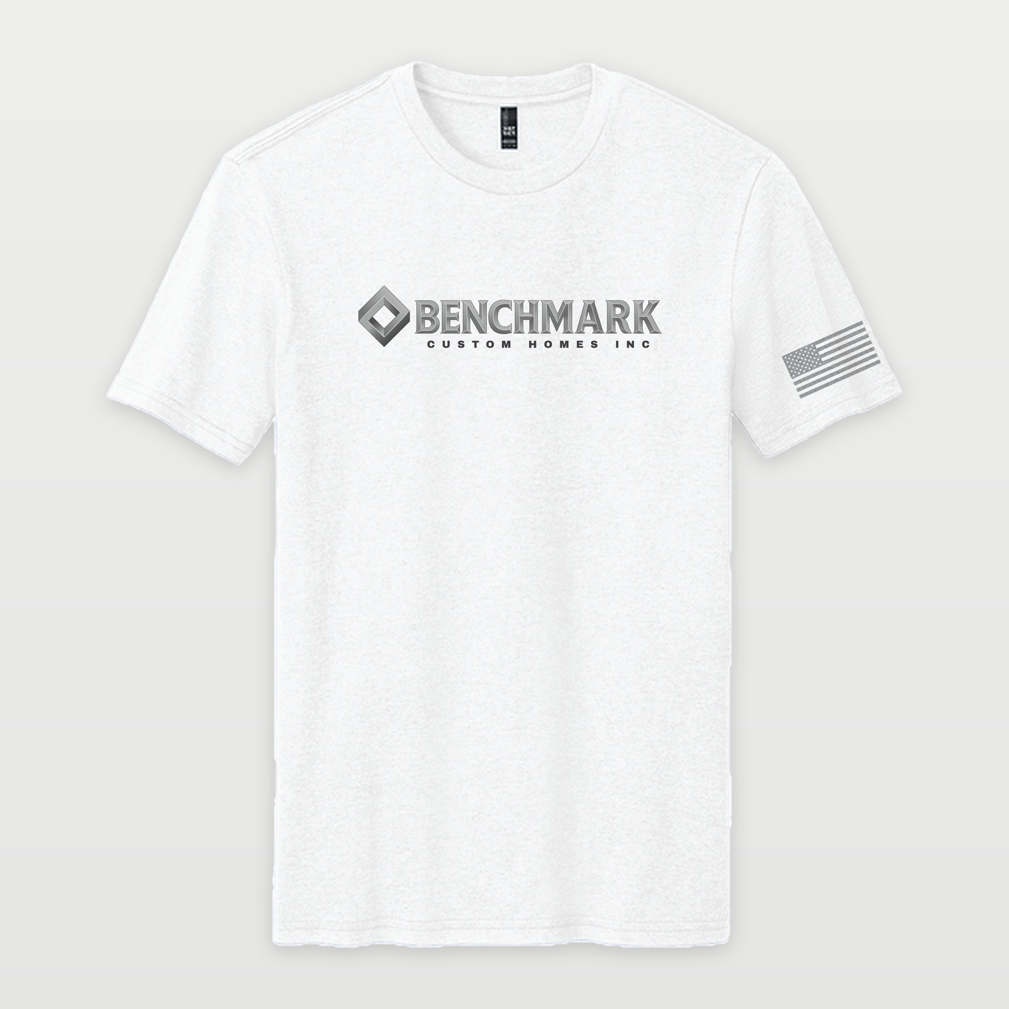 Benchmark Logo Tee in White